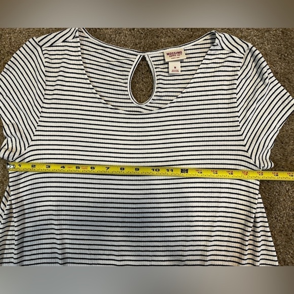 Mossimo Women's Striped T Shirt Mini Dress Black and White - Picture 6 of 8